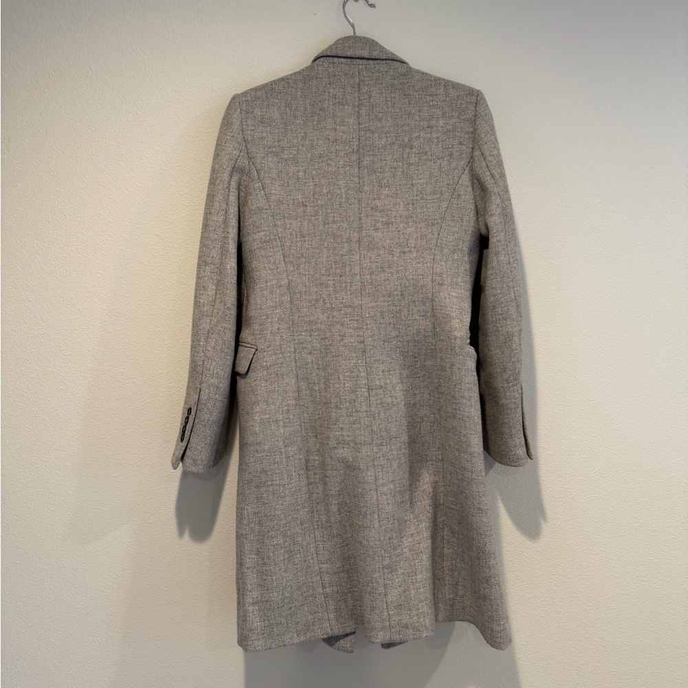 Zara Light Gray Wool Blend Coat - Picture 3 of 3
